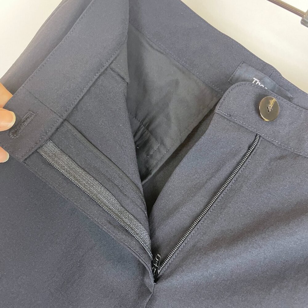 Theory flat front cargo straight leg black pants sz 00 - Picture 9 of 10